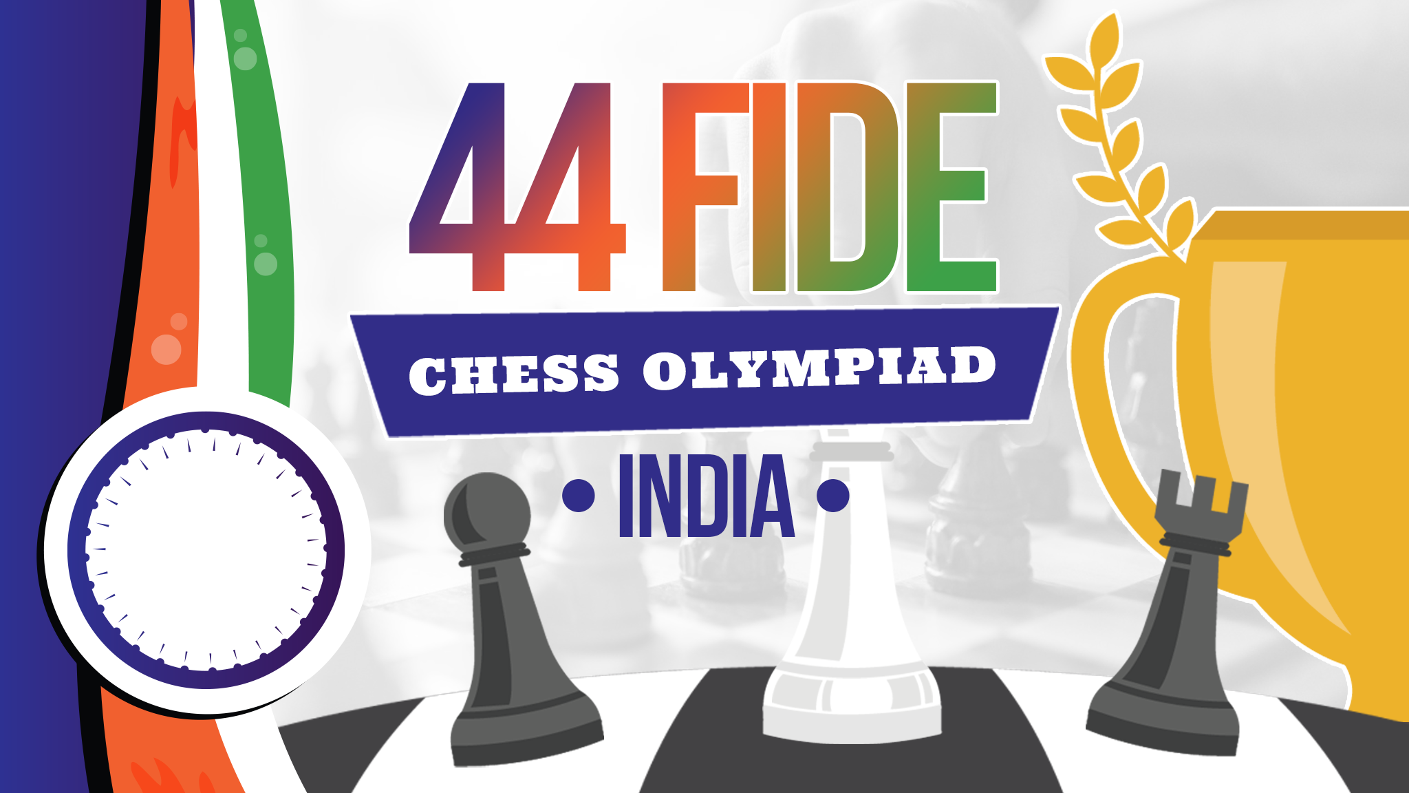 India 2022 4th FIDE Chess Olympiad Sports Games Horse Mascot Stamp Blk/4