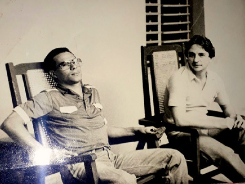 Román Hernández with his friend and Olympiad teammate GM Reinaldo Vera.