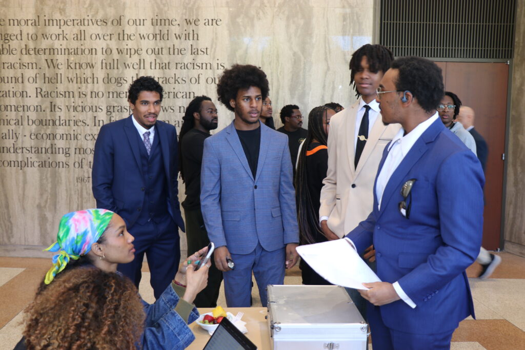 Howard University registering for the event.