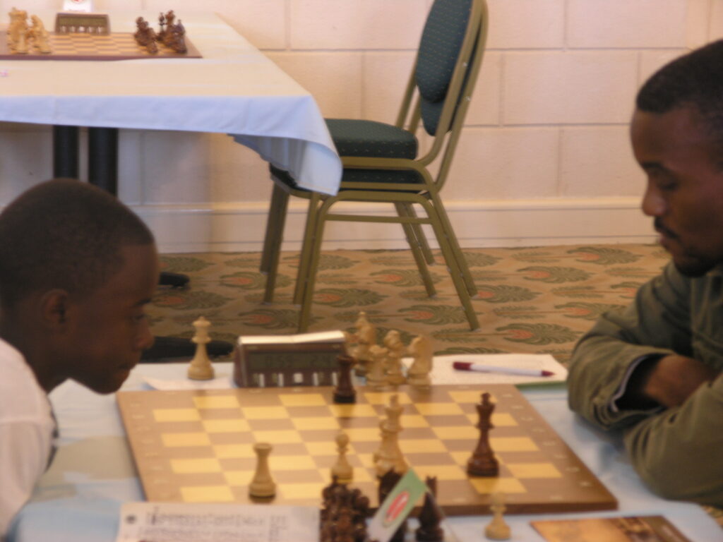 Josh Colas caused a stir by defeating FM Ryan Harper at the 2010 Caribbean Chess Carnival in Port of Spain, Trinidad. Photo by Daaim Shabazz.