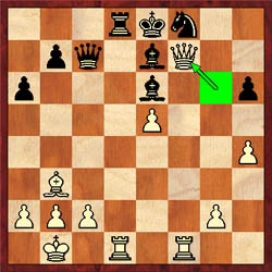 In Browne-Giles, white delivered the knockout blow with 26.Qxf7+! (see game).