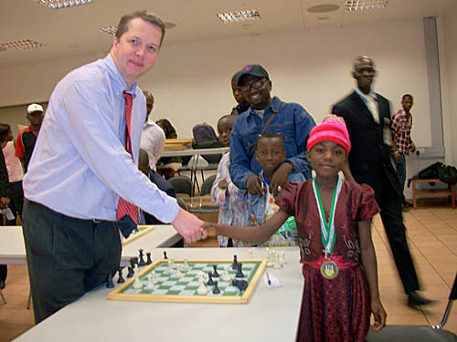 Iyefu Onoja from Benue State was the event's youngest simul competitor. The 7-year old and lasted over two hours against the Grandmaster! Iyefu was a bronze medalist at the recently concluded ‘Garden City Games’ National Sports Festival. Perhaps she is a talent to watch for the future.
