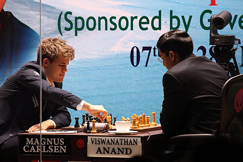 Carlsen got Kasparov's database of 20 Years' Work: Exciting New Book by  Agdestein Releasing Sept 16 ~ World Chess Championship 2013 Viswanathan  Anand vs Magnus Carlsen at Chennai Hyatt Regency